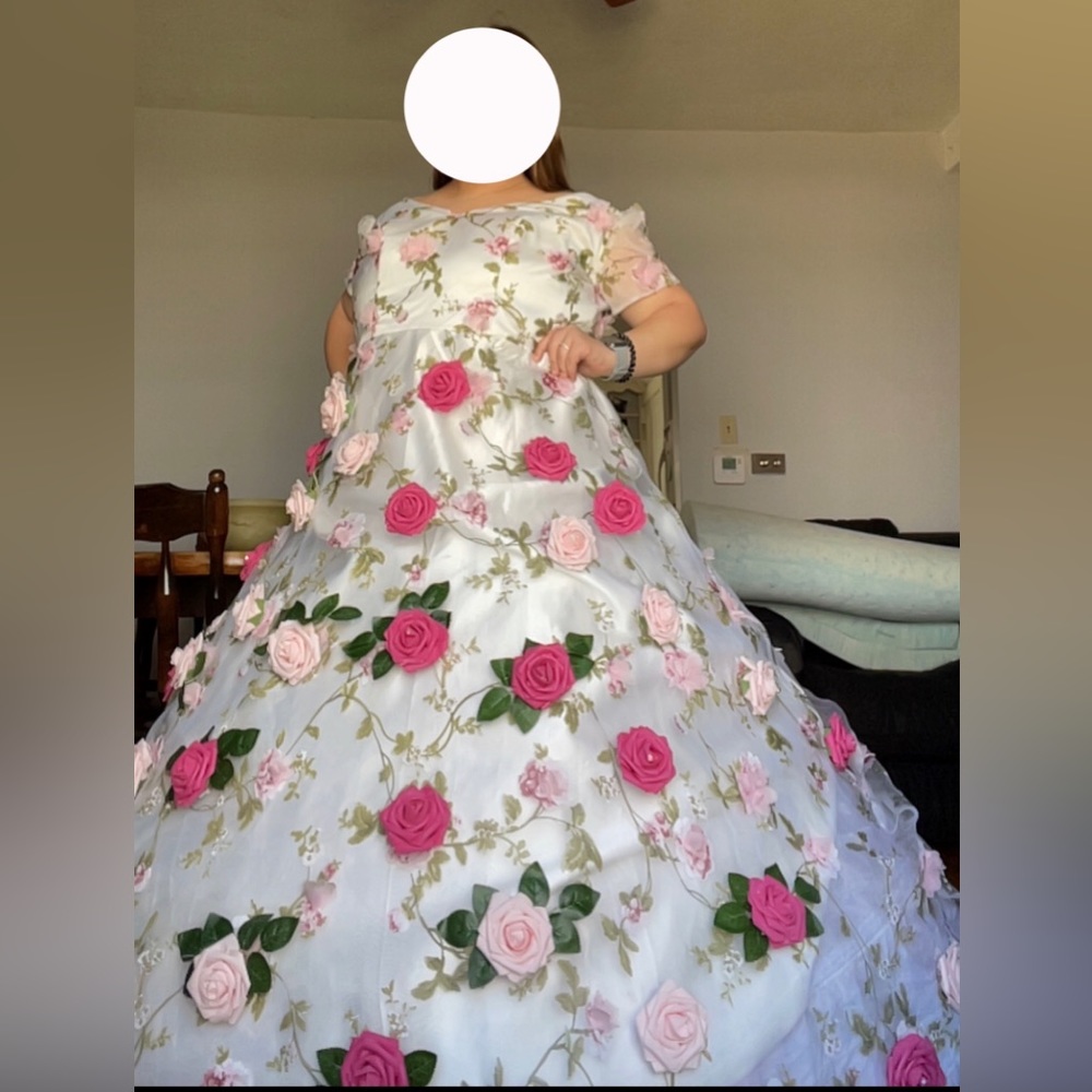 Flower Hoop Skirt Dress